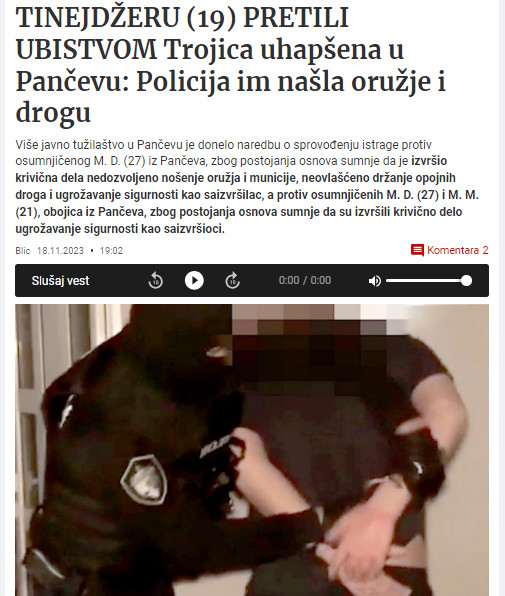 Serbia-avmp/Tinejdzeru-pretili-ubistvom