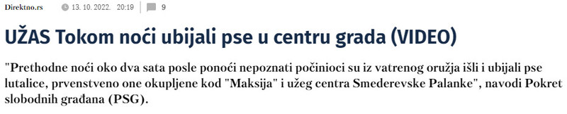 Serbia-avmp/Tokom-noci-ubijali-pse
