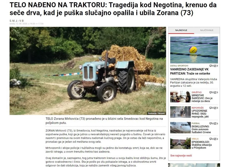 Serbia-avmp/Tragedija-kod-Negotina-krenuo-da-sece-drva-kad-je-puska-slucajno-opalila-i-ubi_1