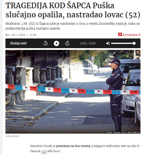 Serbia-avmp/Tragedija-kod-Sapca_-Puska-slucajno-opalila-nastradao-lovac