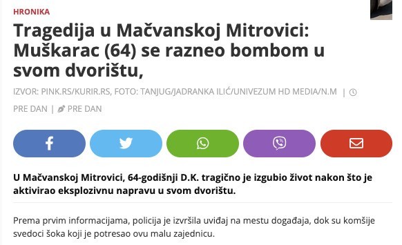Serbia-avmp/Tragedija-u-Macvanskoj-Mitrovici_-Muskarac-64-se-razneo-bombom-u-svom-dvoristu_1