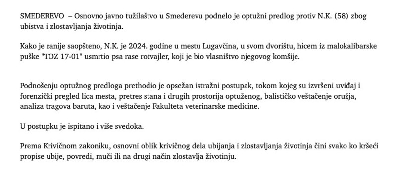 Serbia-avmp/Tuzilastvo-u-Smederevu-podnelo-optuzni-predlog-protiv-muskarca-zbog-ubistva-ps