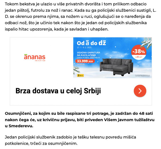 Serbia-avmp/U-Smederevu-uhapsen-osumnjicen-za-napad-na-sluzbeno-lice_-Bezao-od-policije-pa_1