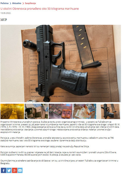 Serbia-avmp/U-okolini-Obrenovca-pronadeno-oko-50-kilograma-marihuane