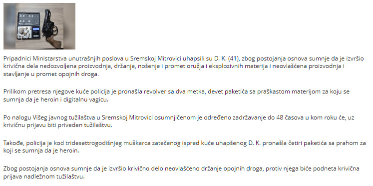 Serbia-avmp/U-pretresu-nadeni-revolver-i-heroin_1