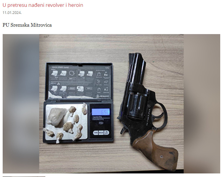 Serbia-avmp/U-pretresu-nadeni-revolver-i-heroin