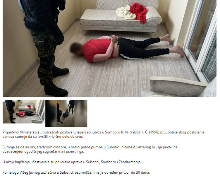 Serbia-avmp/U-pritvoru-osumnjiceni-za-ubistvo