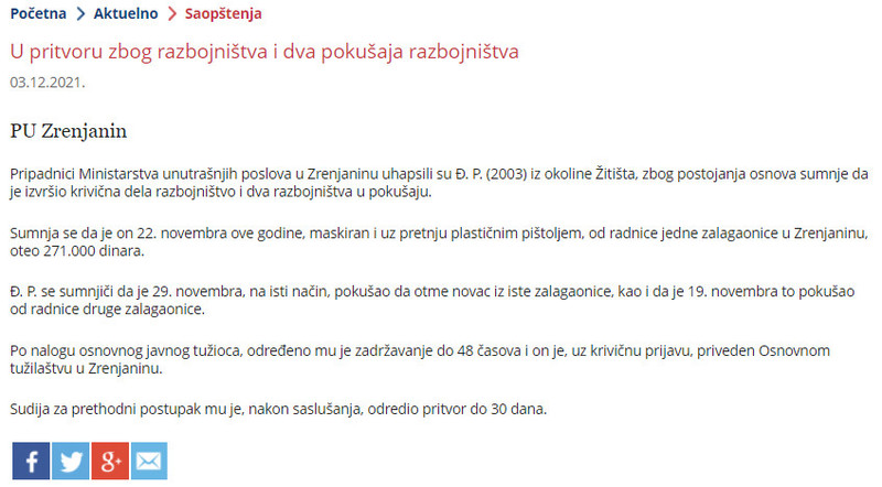 Serbia-avmp/U-pritvoru-zbog-razbojnistva-i-dva-pokusaja-razbojnistva
