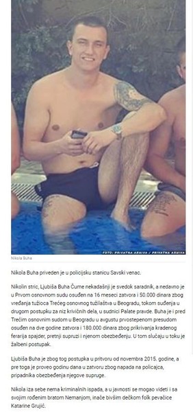 Serbia-avmp/UHAPSEN-CUMETOV-SINOVAC-Nikola-Buha-uhvacen-s-pistoljem-bez-dozvole_2