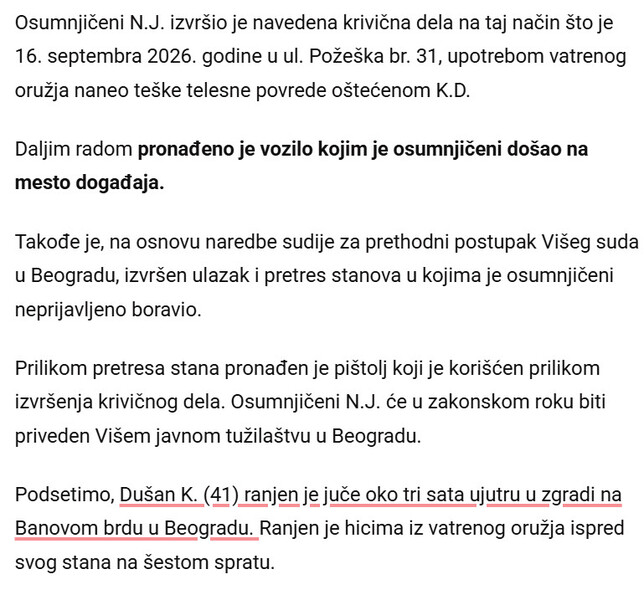 Serbia-avmp/UHAPSEN-PUCAC-SA-BANOVOG-BRDA-Maskiran-prosao-pored-obezbedenja-popeo-se-na-6.-sprat-i-ranio-Dusana-pred-vratima-stana_1