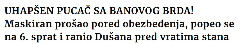 Serbia-avmp/UHAPSEN-PUCAC-SA-BANOVOG-BRDA-Maskiran-prosao-pored-obezbedenja-popeo-se-na-6.-sprat-i-ranio-Dusana-pred-vratima-stana