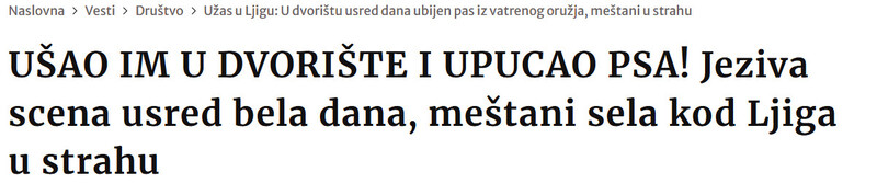 Serbia-avmp/USAO-IM-U-DVORISTE-I-UPUCAO-PSA-Jeziva-scena-usred-bela-dana-mestani-sela-kod-Ljiga-u-strahu