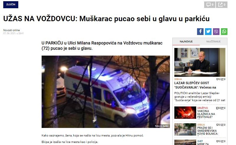 Serbia-avmp/UZAS-NA-VOZDOVCU_-Muskarac-pucao-sebi-u-glavu-u-parkicu