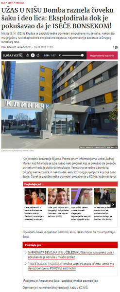 Serbia-avmp/UZAS-U-NISU-Bomba-raznela-coveku-saku-i-deo-lica_-Eksplodirala-dok-je-pokusava