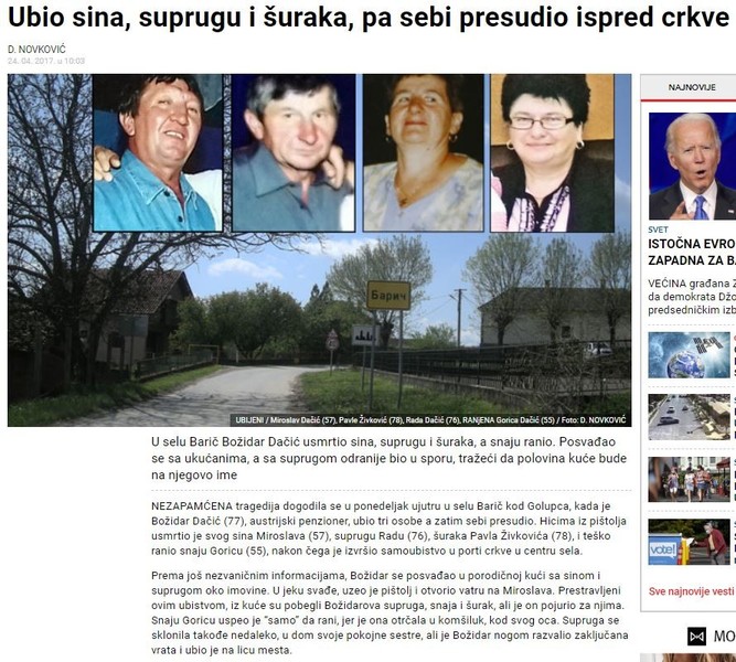 Serbia-avmp/Ubio-sina-suprugu-i-suraka-pa-sebi-presudio-ispred-crkve