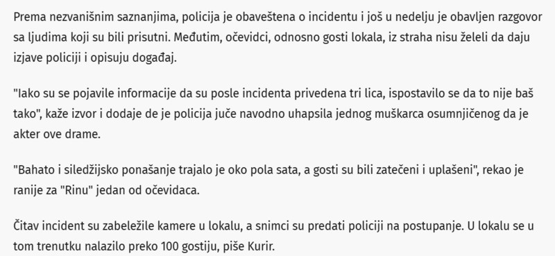 Serbia-avmp/Uhapsen-jedan-od-napadaca-iz-Kragujevca-Maskirani-mladici-upali-u-pun-restoran-i-terali-goste-preteci-pistoljem