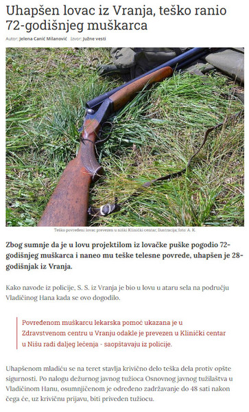 Serbia-avmp/Uhapsen-lovac