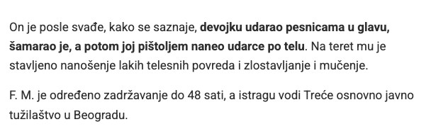 Serbia-avmp/Uhapsen-muskarac-u-Zemunu_-Devojku-udarao-pesnicama-u-glavu-pa-nastavio-da-je-_1