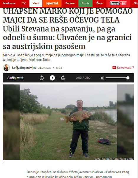 Serbia-avmp/Uhapsen-sin