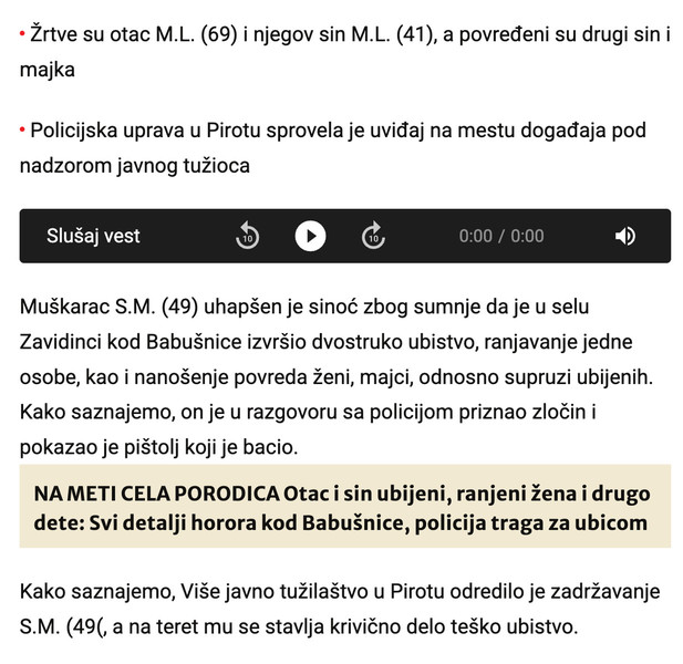 Serbia-avmp/Uhapsen-ubica-koji-je-izvrsio-dvostruko-ubistvo-kod-Babusnice-u-policiji-prizn_1