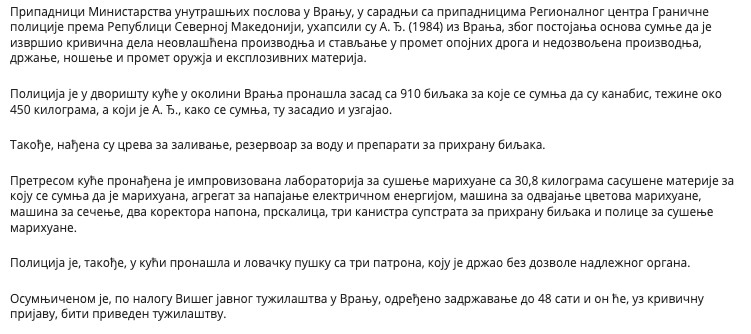 Serbia-avmp/Uhapsen-zbog-droge-i-oruzja1