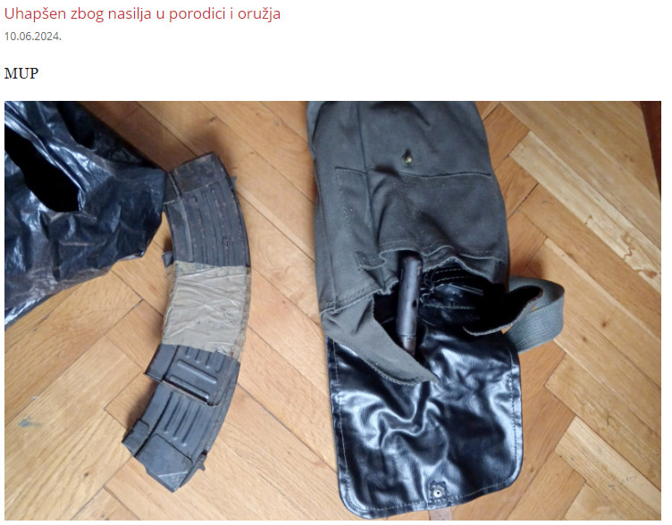 Serbia-avmp/Uhapsen-zbog-nasilja-u-porodici-i-oruzja