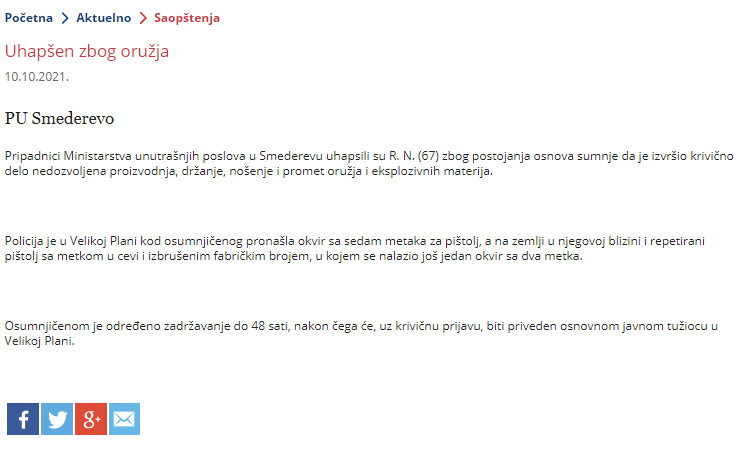 Serbia-avmp/Uhapsen-zbog-oruzja_4