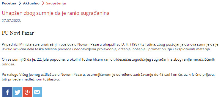 Serbia-avmp/Uhapsen-zbog-sumnje-da-je-ranio-sugradanina