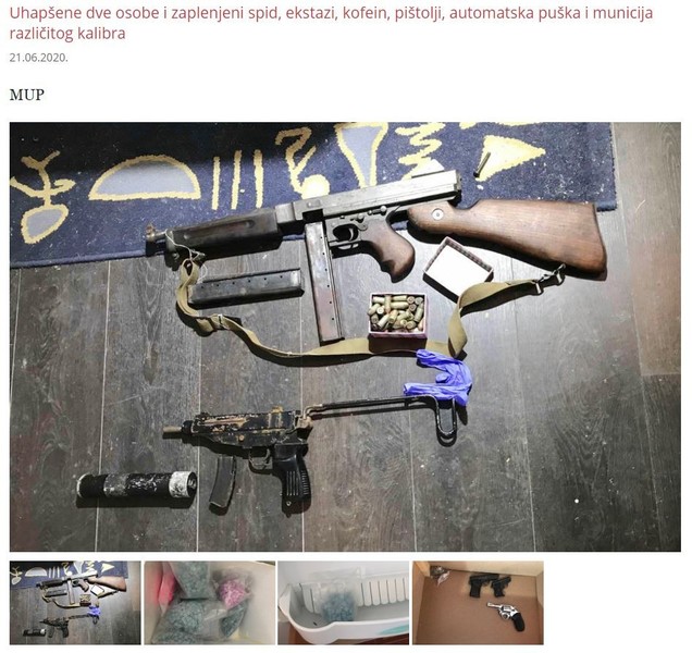 Serbia-avmp/Uhapsene-dve-osobe-i-zaplenjeni-spid-ekstazi-kofein-pistolji-automatska-puska-