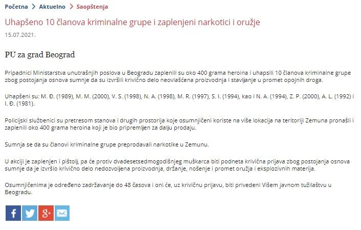 Serbia-avmp/Uhapseno-10-clanova-kriminalne-grupe-i-zaplenjeni-narkotici-i-oruzje