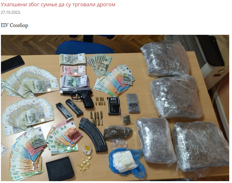 Serbia-avmp/Upahseni-zbog-trgovine-drogom_1