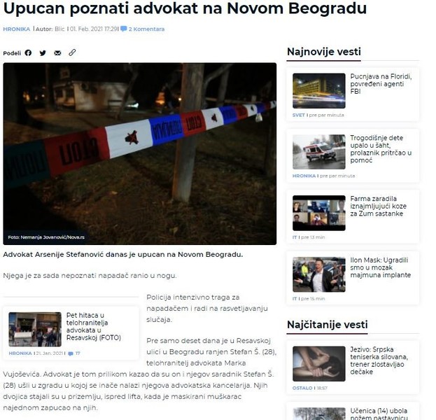 Serbia-avmp/Upucan-poznati-advokat-na-Novom-Beogradu