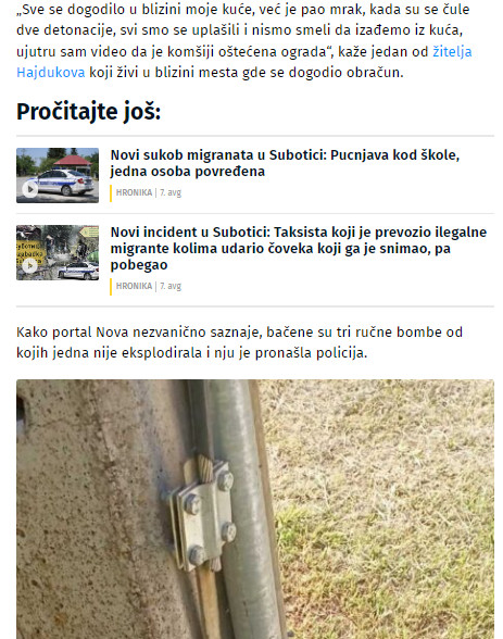 Serbia-avmp/VIDEO-Panika-kod-Subotice_-Bacane-kasikare-u-okrsaju-migranata-dve-snazne-eks_1