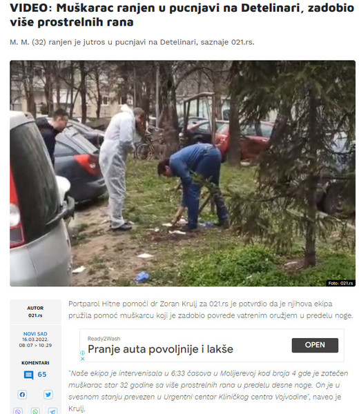 Serbia-avmp/VIDEO_-Muskarac-ranjen-u-pucnjavi-na-Detelinari-zadobio-vise-prostrelnih-rana