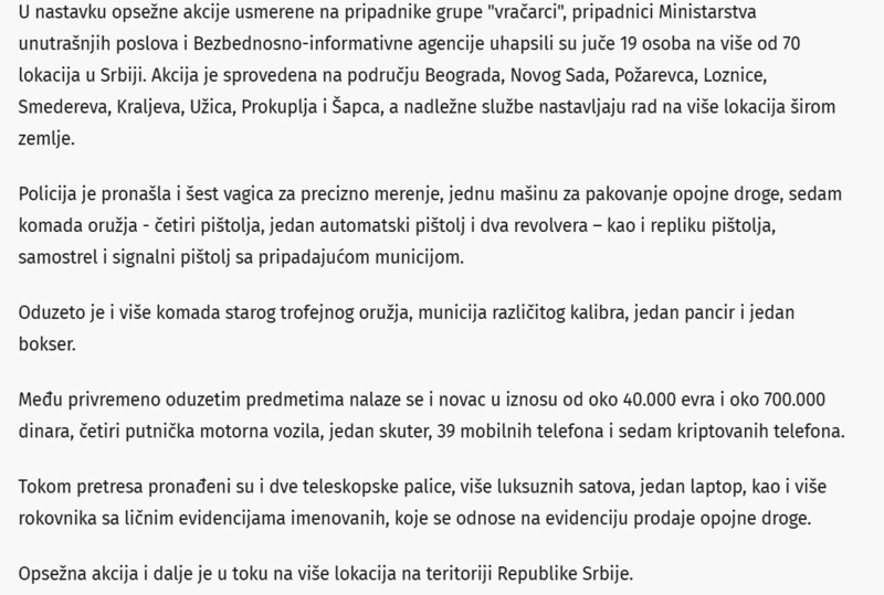 Serbia-avmp/Velika-akcija-policije-sirom-Srbije-Uhapseno-19-osoba-na-70-lokacija-zaplenjeni-narkotici-kriptovani-telefoni-i-oruzje_1