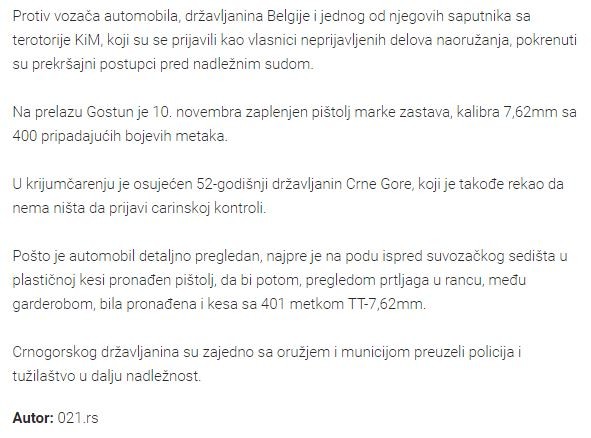 Serbia-avmp/Velika-zaplena-oruzja-municije-i-opreme-na-Batrovcima-i-Gostunu_2