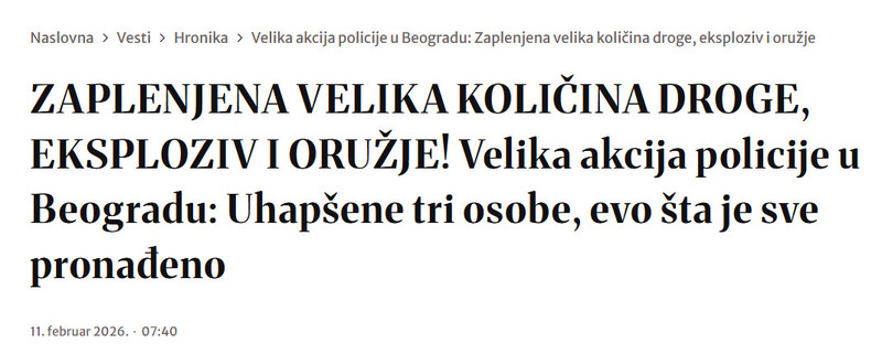 Serbia-avmp/ZAPLENJENA-VELIKA-KOLICINA-DROGE-EKSPLOZIV-I-ORUZJE-Velika-akcija-policije-u-Beogradu-Uhapsene-tri-osobe-evo-sta-je-sve-pronadeno