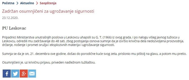 Serbia-avmp/Zadrzan-osumnjiceni-za-ugrozavanje-sigurnosti_1
