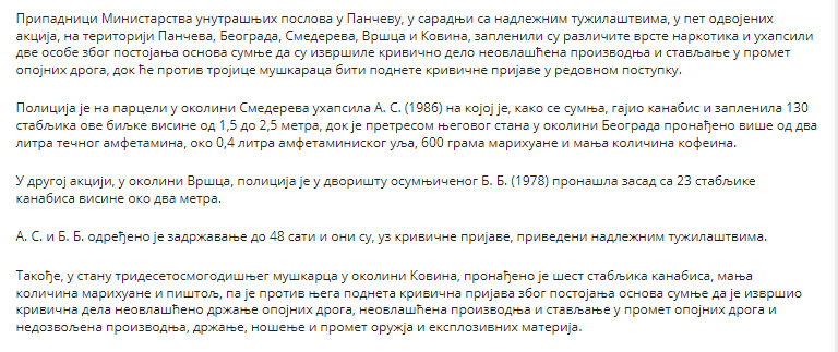 Serbia-avmp/Zaplena-oruzja-i-droge-Kovin_1