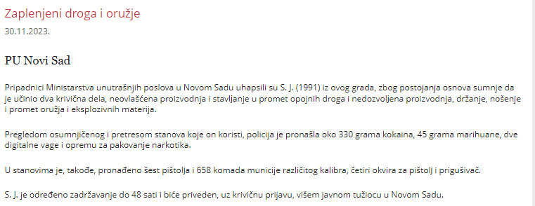 Serbia-avmp/Zaplenenjeni-droga-i-oruzje