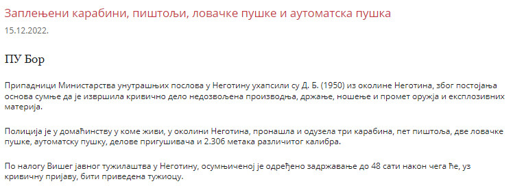 Serbia-avmp/Zaplenjeni-karabini-pistolji-lovacke-puske-i-automatska-puska