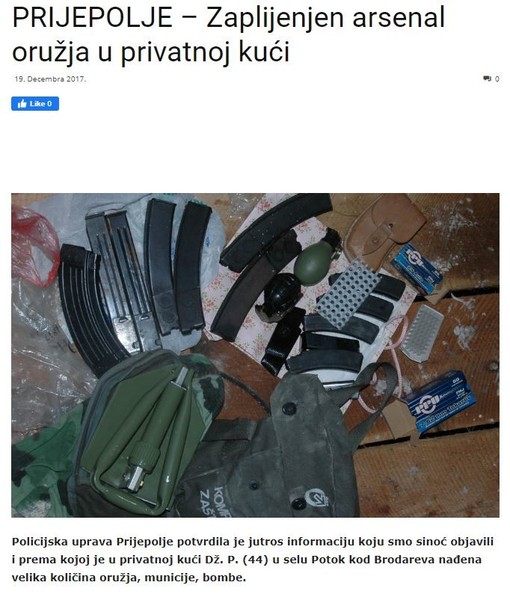 Serbia-avmp/Zaplijenjen-arsenal-oruzja-u-privatnoj-kuci