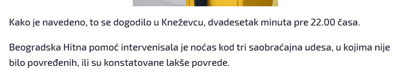 Serbia-avmp/Zena-povredena-nocas-petardom-tri-saobracajna-udesa-u-Beogradu---Vesti-iz-Srbi_2