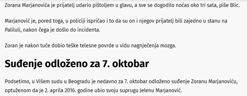 Serbia-avmp/Zoran-Marjanovic-nocas-pretucen-pistoljem-u-stanu-na-Paliluli-ima-nagnjecenje-mozga_1