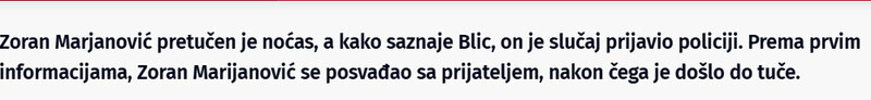 Serbia-avmp/Zoran-Marjanovic-nocas-pretucen-pistoljem-u-stanu-na-Paliluli-ima-nagnjecenje-mozga