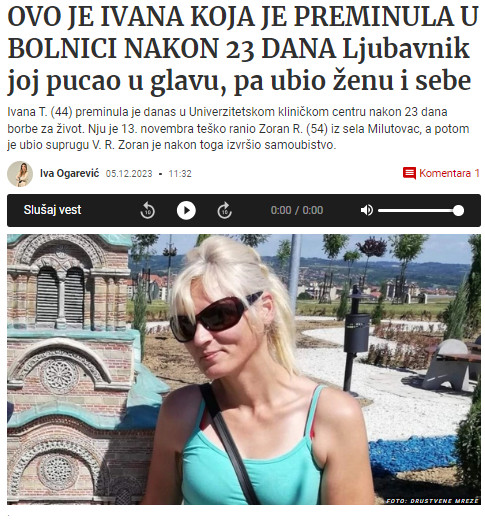 Serbia-avmp/Zrtva-preminula-u-bolnici