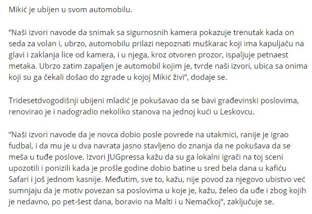 Serbia-avmp/_Mikic-je-ubijen-jer-je-hteo-da-ude-u-neke-poslove_2