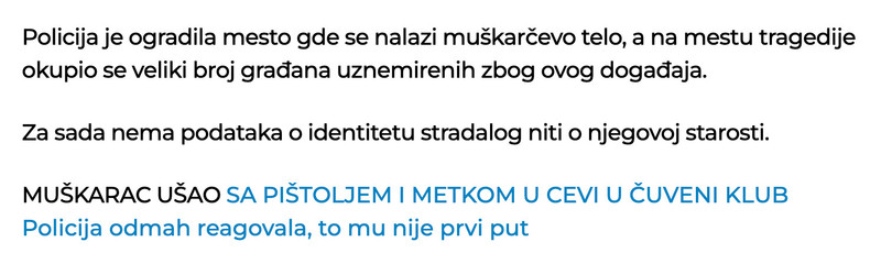 Serbia-avmp/gradani-pronasli-telo-muskarca-u-Nisu-vatreno-oruzje2