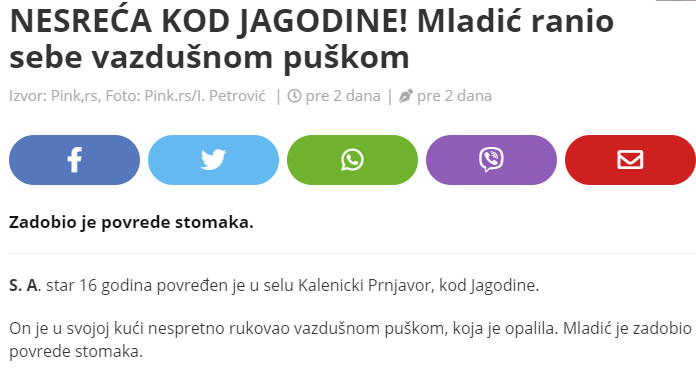 Serbia-avmp/pink.rs_hronikanesreca-kod-jagodine-mladic-ranio-sebe-vazdusnom-puskom